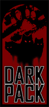 Das 'Dark Pack' Logo. White Wolf erwartet, dass es auf der Startseite aller Internetseiten ist, die sich auf Produkte 'White Wolf' beziehen.
